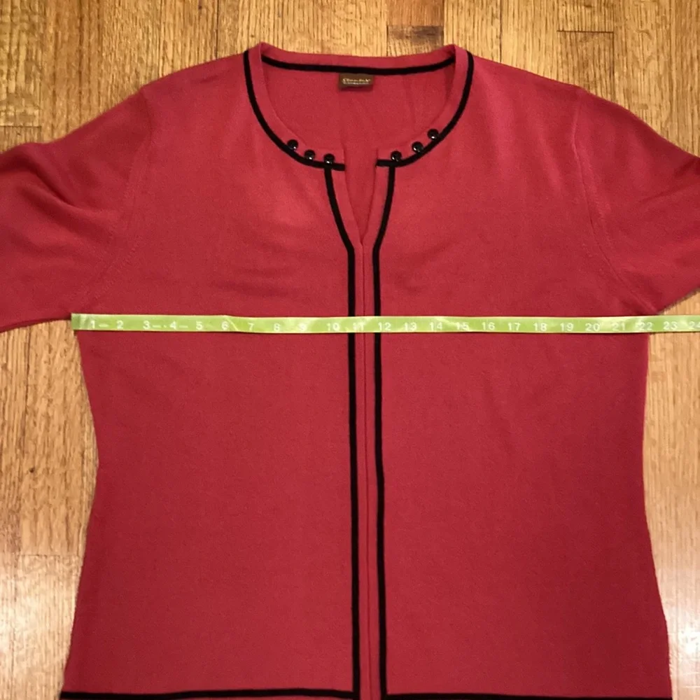 Beautiful Pink Sweater with Black Trim Size XXXL